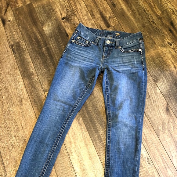 Seven7 Denim - Seven 7 Brand Super Low Skinny Jeans
